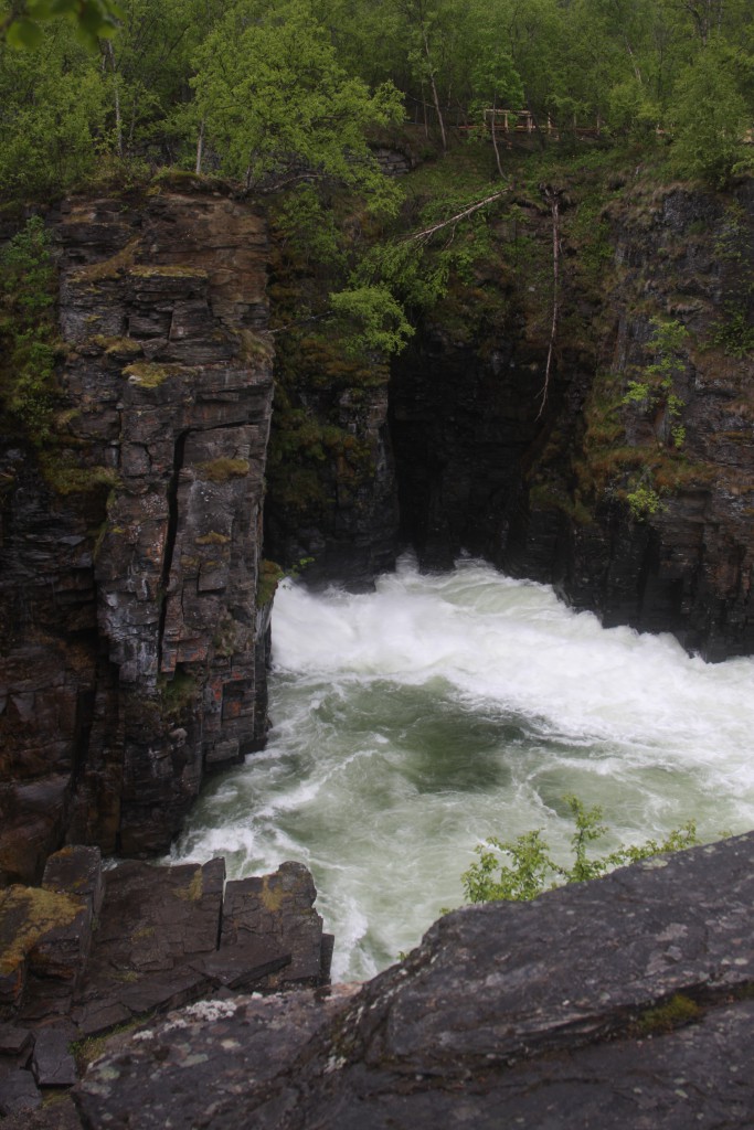 The rapid current close to the museum had more water than usual this year due to late summer.