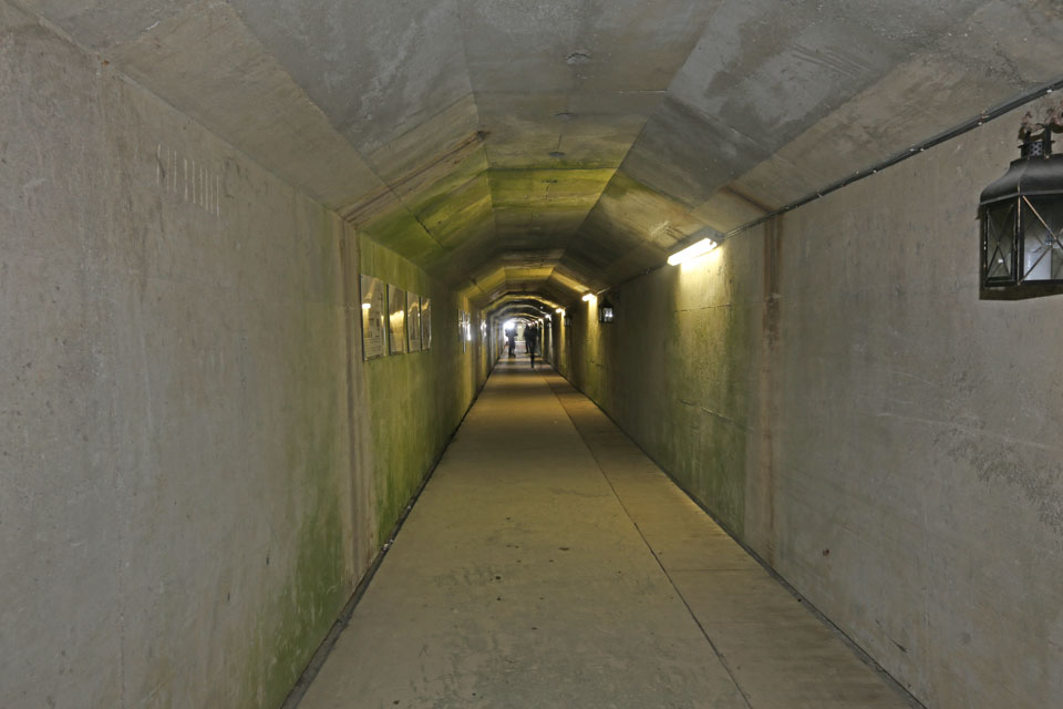 Tunnel from the top station to the outside.