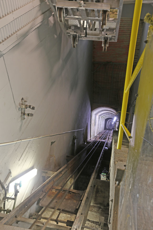 End of vertical train.