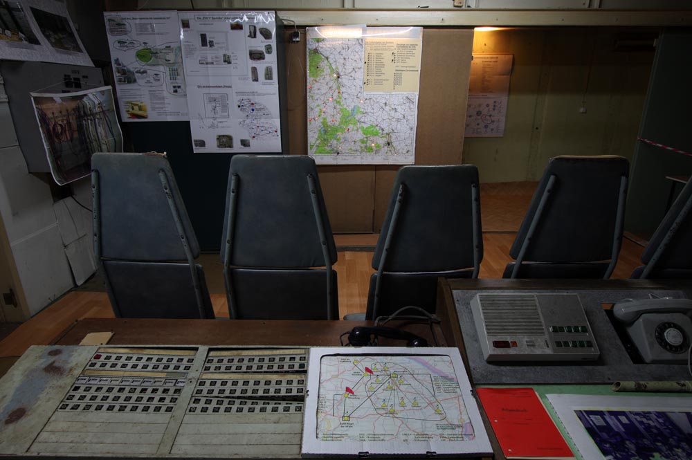 Part of the command central on the upper floor.